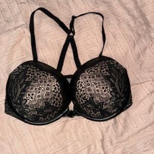 Victoria's Secret Black Lace Balconette Bra
